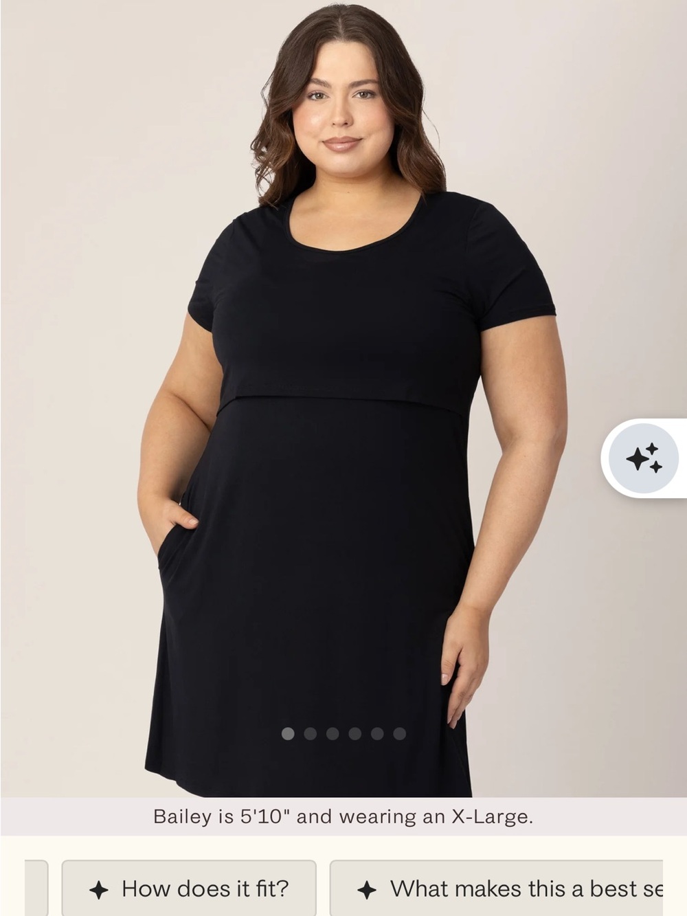 Kindred Bravely Black Eleanora Maternity and Nursing Dress